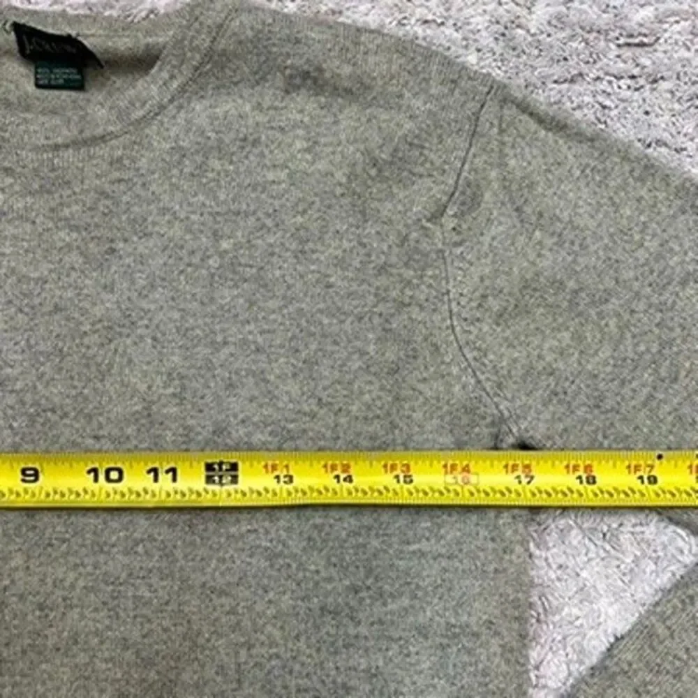 Vintage J.Crew Long Sleeve Sage Green Cashmere Crew Neck Sweater Mens Size S